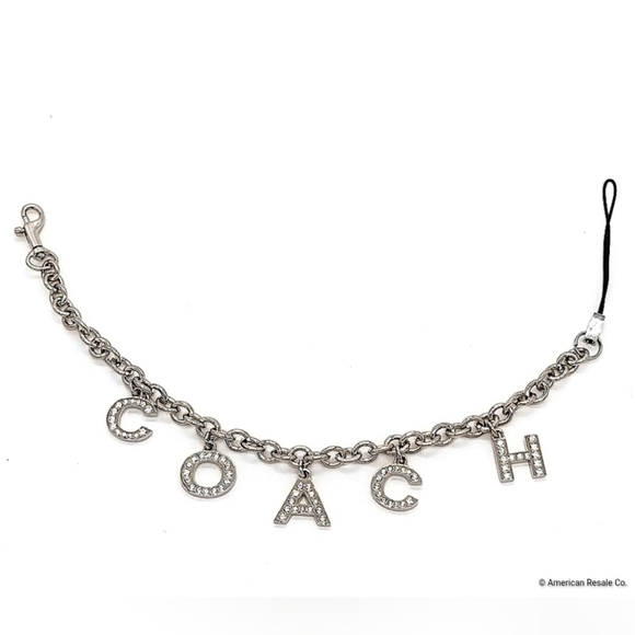 COACH Pave Crystal Bracelet Lanyard Handbag Purse Charm Trigger Snap Keychain - Picture 2 of 8